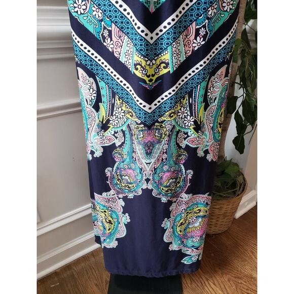 John Paul Richard Womens Multi Floral Backless Wide Strap Long Maxi Dress Size S - Picture 10 of 12